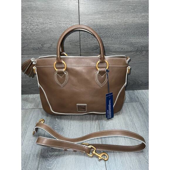 Dooney & Bourke Florentine Leather Short Handle Shopperr Bag Elephant A648443 - Picture 2 of 7